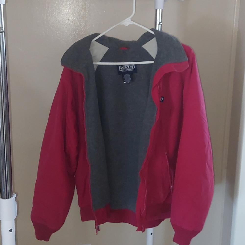 Lands End women jacket medium pink